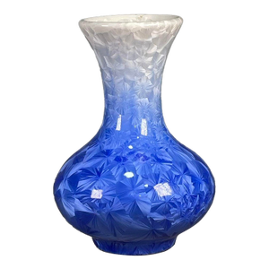 Chinese Blue Crystalline Glaze Porcelain Vase With Yongzheng Mark