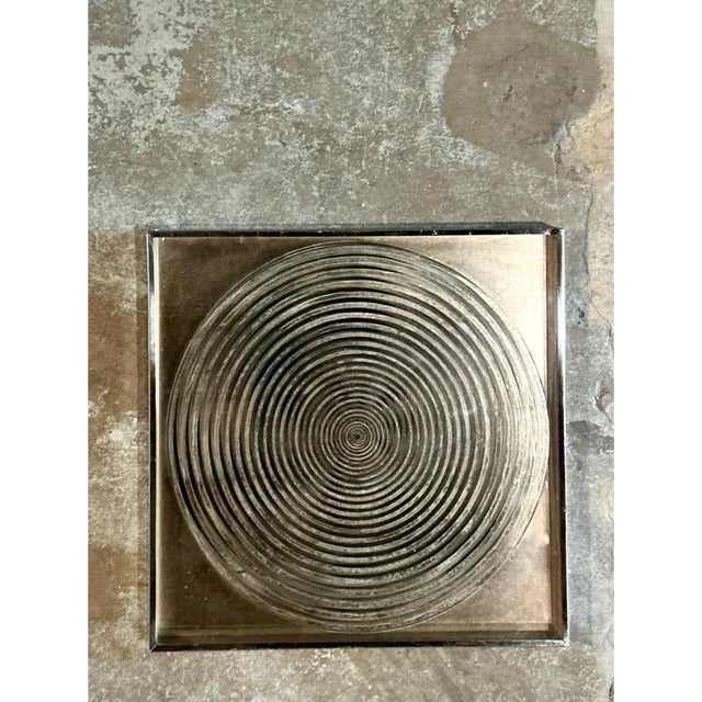 Vintage Geometric Metal and Mirror For Sale - Image 9 of 14