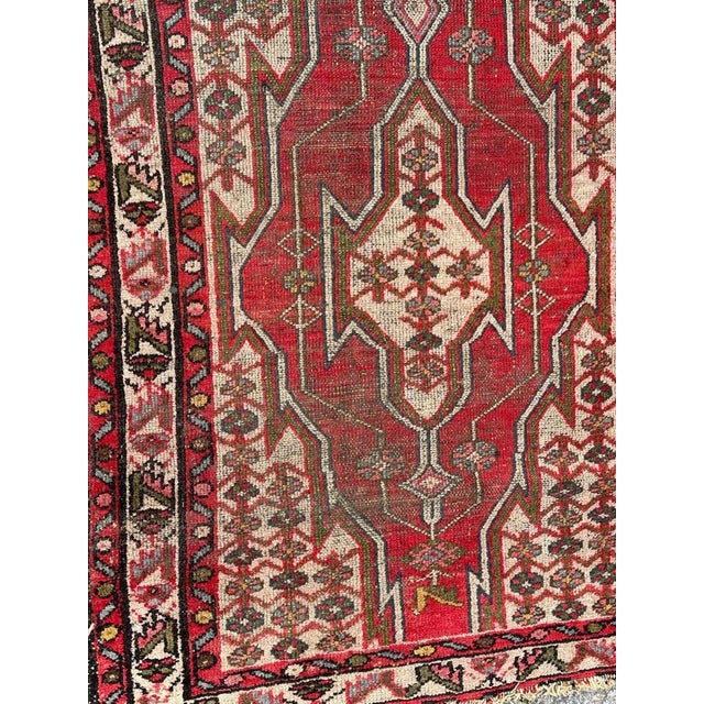 Rustic Vintage Rustic Distressed Mazlaghan Rug, 1950s For Sale - Image 3 of 16