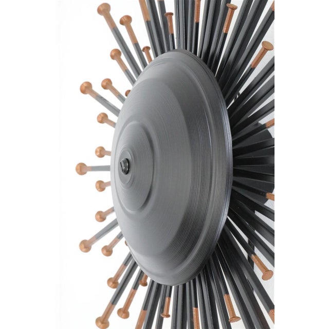 Metal Large Vintage Sun Wall Lamp from Dantoft, 1960s For Sale - Image 7 of 14