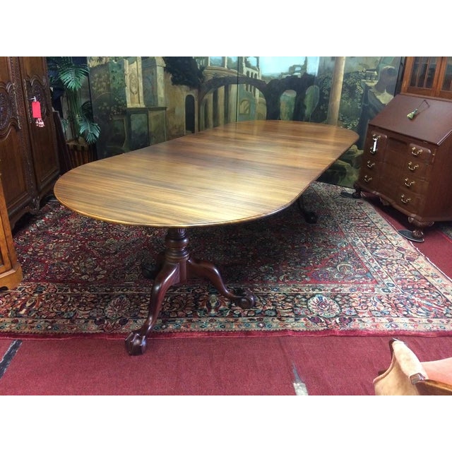 Vintage Colonial Style Dining Table, Two Leaves For Sale - Image 11 of 16