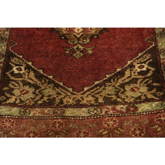 Vintage Turkish Yastik Rug - 01'09 X 03'02 For Sale - Image 4 of 8