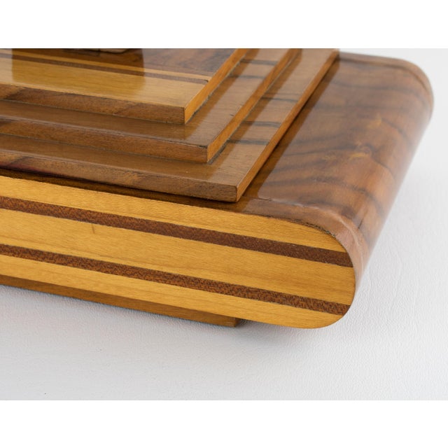 Art Deco Wood Marquetry Geometric Skyscraper Box, circa 1930 For Sale - Image 10 of 12