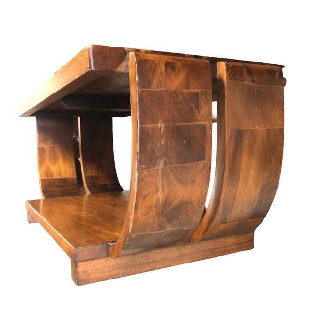 Wood 1930s Art Deco 2-Tier Mahogany Coffee Table by Brown Saltman Attributed to Gilbert Rohde For Sale - Image 7 of 8