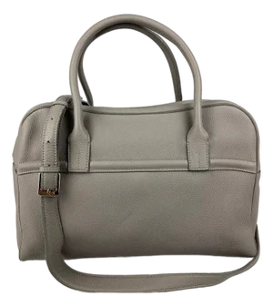 Loro Piana Grey Leather Duffle Tote