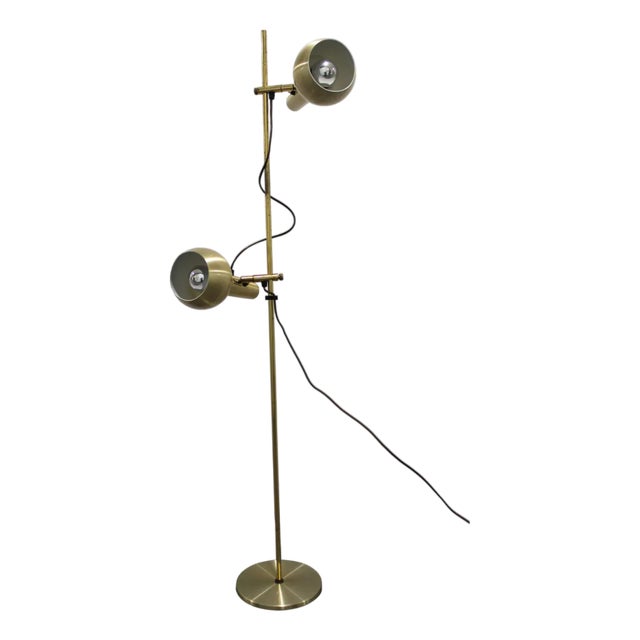 Vintage Brass Floor Lamp by Hans Schmidt, 1970s For Sale