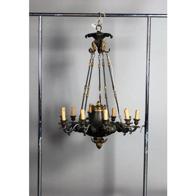 Vintage Chandelier in Bronze For Sale - Image 9 of 12
