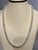 Metal Fine Cultured Akoya Pearl Necklace Length 18" , 14 Karat Yellow Gold For Sale - Image 7 of 8
