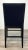 Wood Caracole Modern Navy Blue Velvet Counter Stools - Set of 3 For Sale - Image 7 of 8