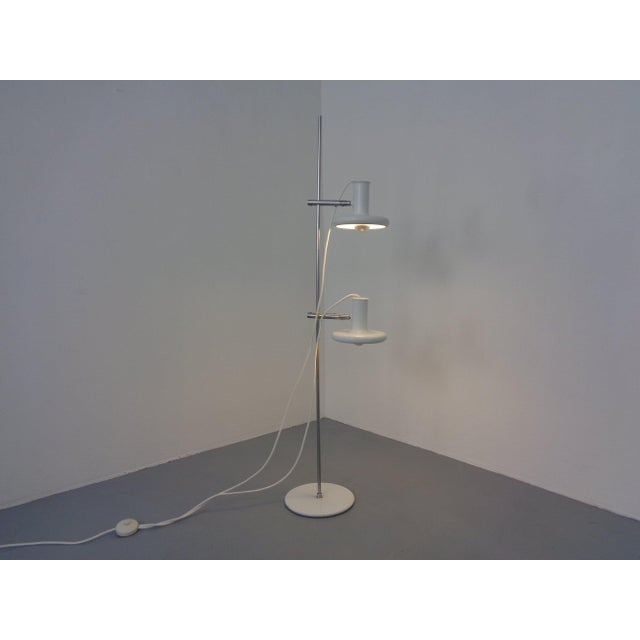 Adjustable white floor lamp by Hans Due for Fog & Mørup from the 1960s. I have official proof of authenticity such as...