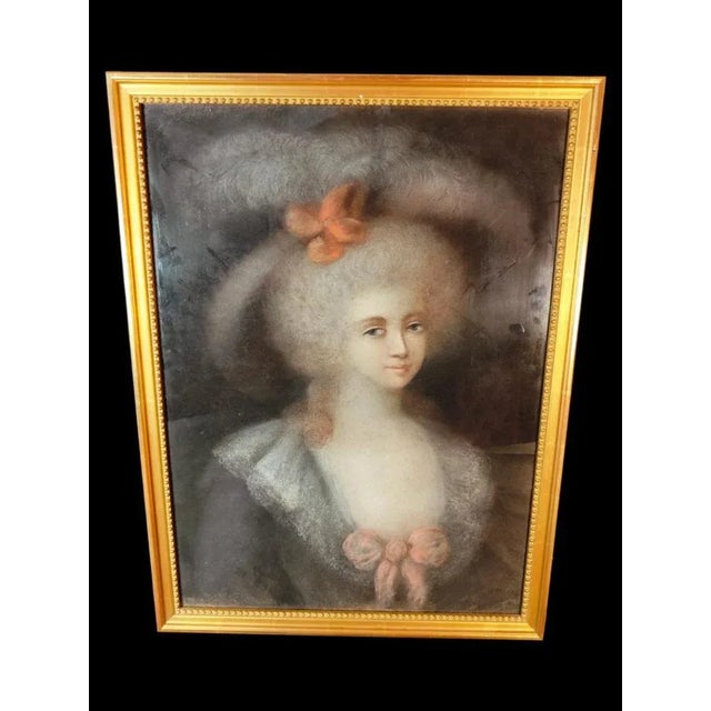 French Artist, Portrait, 18th Century, Pastel Drawing, Framed For Sale - Image 11 of 12