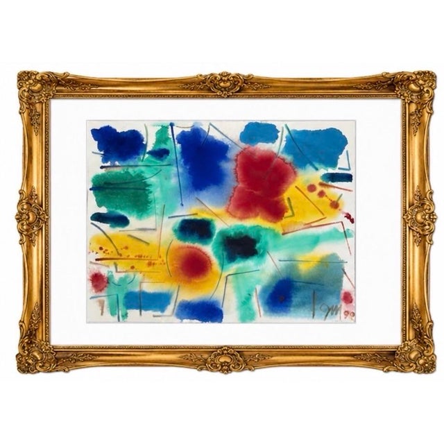 Paper James McCray Expressionist Watercolor Painting, 1985, Signed, #1, 22¼” X 31” For Sale - Image 7 of 9