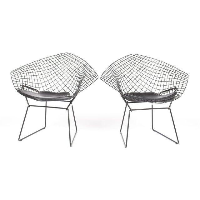 2000 - 2009 Mid-Century Modern Harry Bertoia Diamond Chairs - Set of 4 For Sale - Image 5 of 7