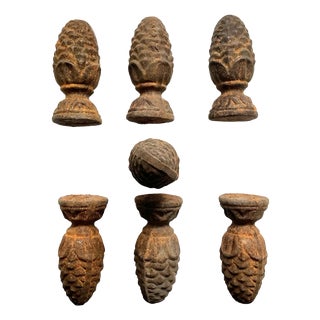 Architectural Pine Cone Ornament in Cast Iron, 1930s For Sale
