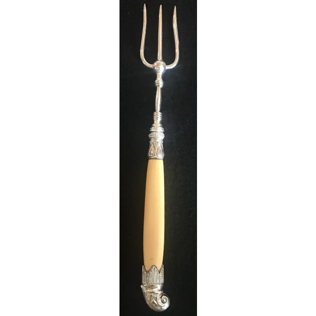 Stunning British bread fork, large and ornate ﻿DETAILS Country: UK Condition: Excellent Year: 1880 Dimensions: H 10.25” x...