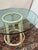 Contemporary McGuire Furniture Lattice Back & Seashell Printed Dining Side Chairs and Glass Bistro Table, 28 Inches For Sale - Image 3 of 12