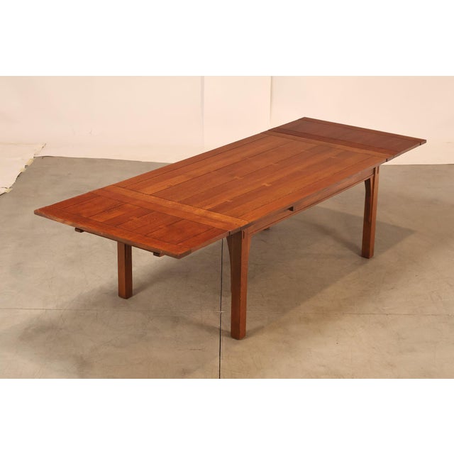 Mission Stickley Mission Collection Oak Extendable Dining Table For Sale - Image 3 of 18