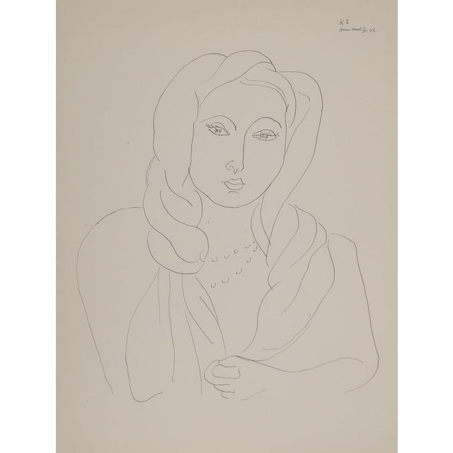 Modern Henri Matisse, Jeune femme au voile, Lithograph For Sale - Image 3 of 8