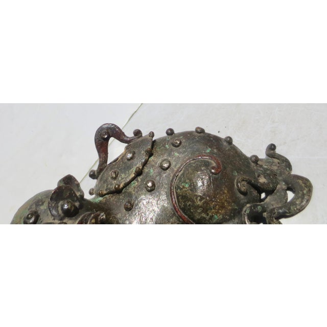 Japanese Antique Meiji Brronze Incense Burner For Sale - Image 3 of 18