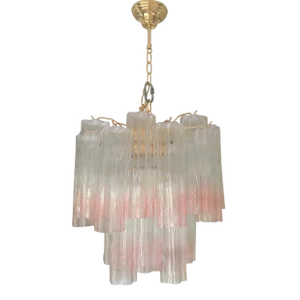 Murano Style Glass Tronchi Venini Style Chandelier
