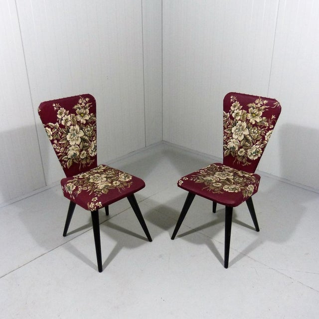Set of Flower Side Chairs, 1950s For Sale - Image 11 of 14