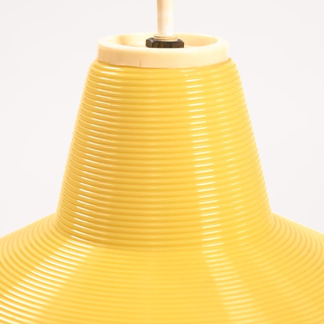 Yellow Cellulose Pendant Lamp by A.R.P and Rotaflex, 1970s For Sale - Image 9 of 10