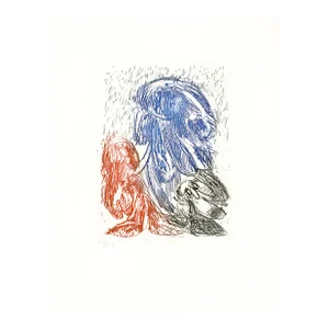 1964 Etching by Pierre Alechinsky "à La Gare" (At the Station)