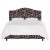 Transitional Kenmore Bed in Coral Navy Leopard, Full For Sale - Image 3 of 6