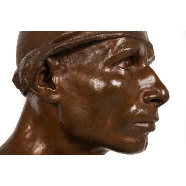 Italian Bronze Sculpture Bust “The Wagoner" (1879) by Achille d'Orsi For Sale - Image 9 of 18