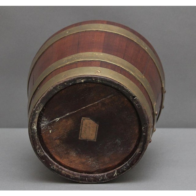 Wood Antique Mahogany Brass Bound Bucket, 1830 For Sale - Image 7 of 8