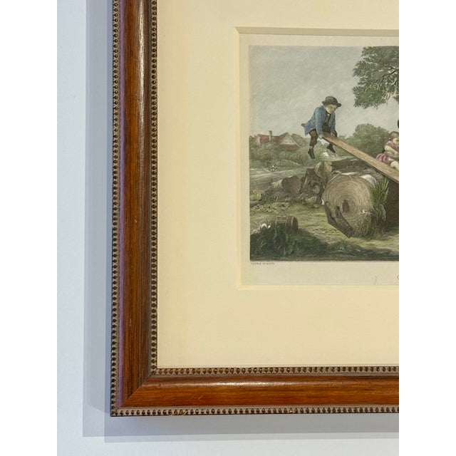 See Saw, Original Framed Engraving, C. 1850 For Sale - Image 6 of 6