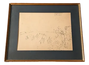 Raoul Dufy, Hippodrome d'Ascot, 1934, Photogravure, Framed