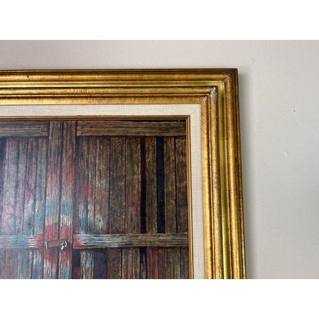 70's Charles Joh Duch " Jug - Barn Door " Oil Painting For Sale In Miami - Image 6 of 12