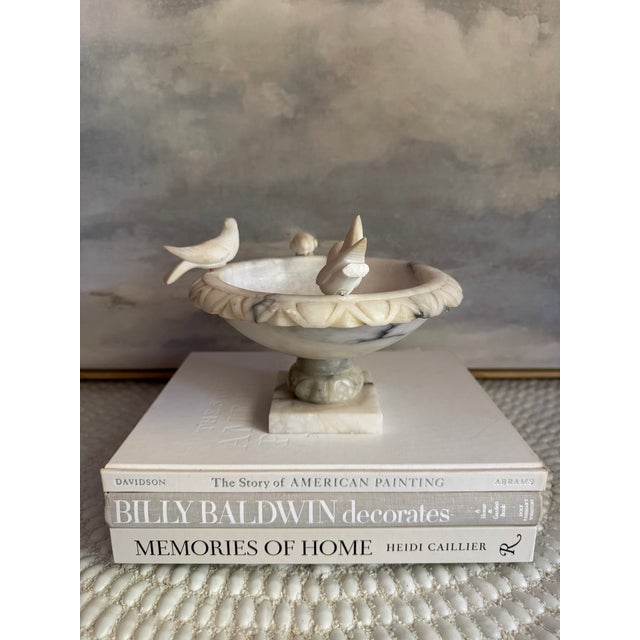 Vintage Alabaster Bird Bath For Sale - Image 4 of 7