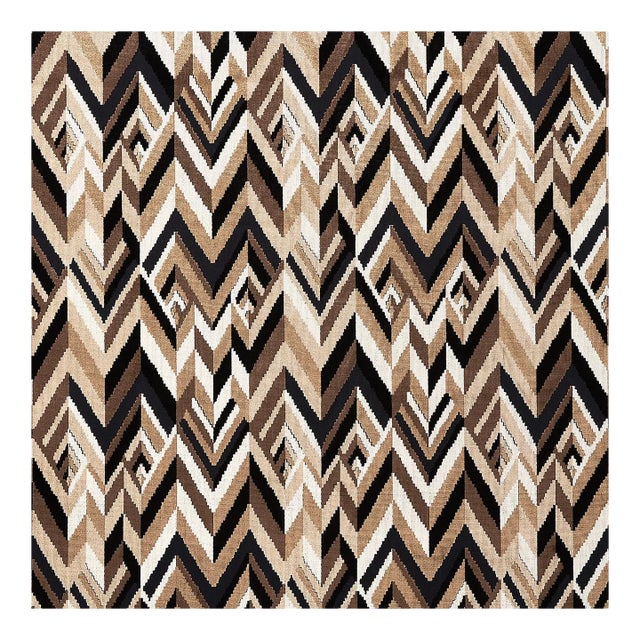 SAMPLE - Schumacher Taylor Velvet Fabric In Espresso For Sale
