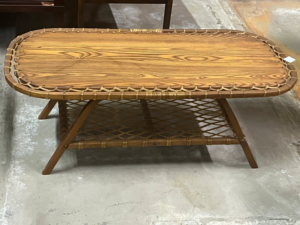 National TableStereo vintage620×250×220 1970s Vermont Tubbs Oak Snowshoe Coffee Table | Chairish