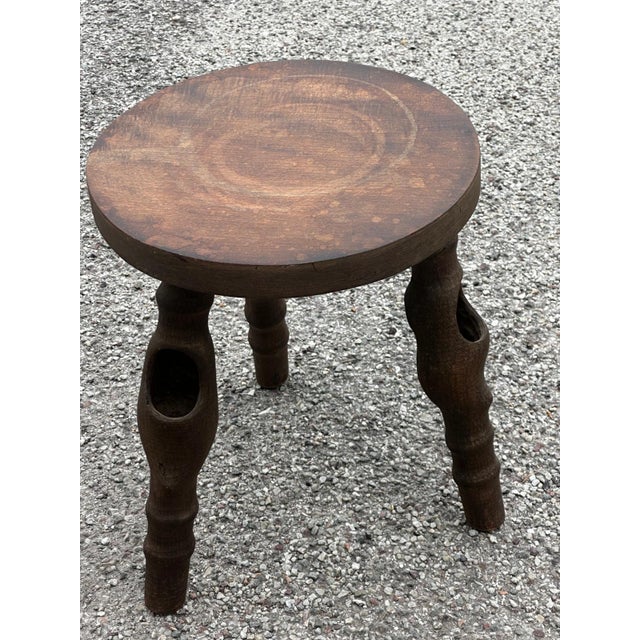 Sculptural Tripod Stool by Gabriel Lucas, Brittany, 1970 For Sale - Image 18 of 18