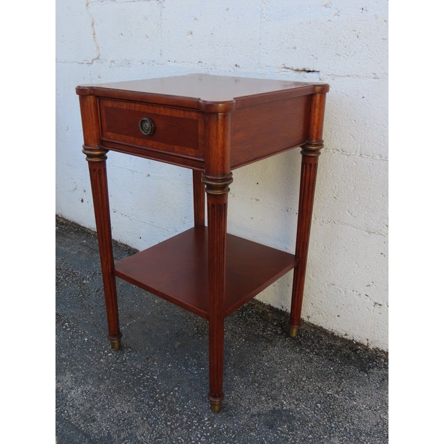 Traditional Ethan Allen Nightstand Bedside Side End Table 6375 For Sale - Image 3 of 14