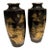 Mid 20th Century Japanese Black and Gold Vases - a Pair For Sale