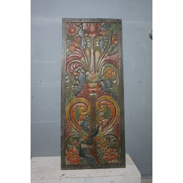 This artisan hand-carved wooden panel features the enduring Tree of Life motif, a symbol of harmony, renewal, and...
