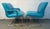 Vintage Blue Vinyl Flat Bar Chrome Dining Chairs - Set of 6 For Sale - Image 12 of 17