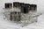 1980s 1980s Mid-Century Chrome Silver Fade Tall Liquor Glass & Coaster Bar Serving Set - 13 pcs For Sale - Image 5 of 13
