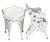 Pair of Antique White Cast Iron Garden Chairs For Sale - Image 4 of 11