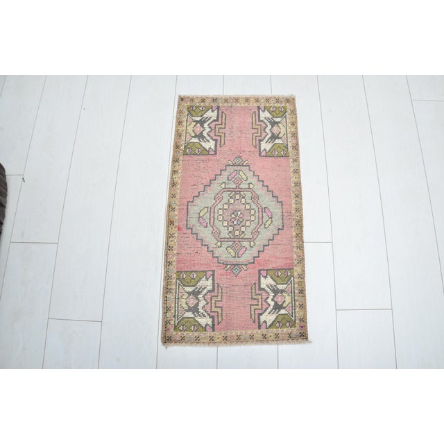 Handmade wool carpet in Turkish Anatolia , Vintage Oushak Rug,Turkish Vintage Anatolian Rug, Handmade wool Rug . One Of...