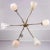 Brass & Glass 6-Light Pendant Lamp, 1950s For Sale - Image 3 of 9