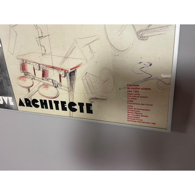 Jean Prouvé Architecte Poster from Archives Internationales, France, 1995 For Sale - Image 14 of 15