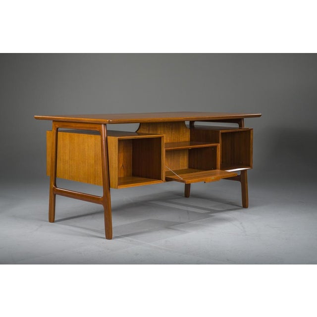 Teak Model 75 Desk from Omann Jun Møbelfabrik, 1960s For Sale - Image 12 of 18