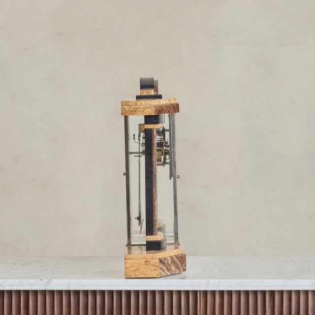 Set of 3 French Art Deco Clock + Bookends, 1930s For Sale - Image 4 of 11