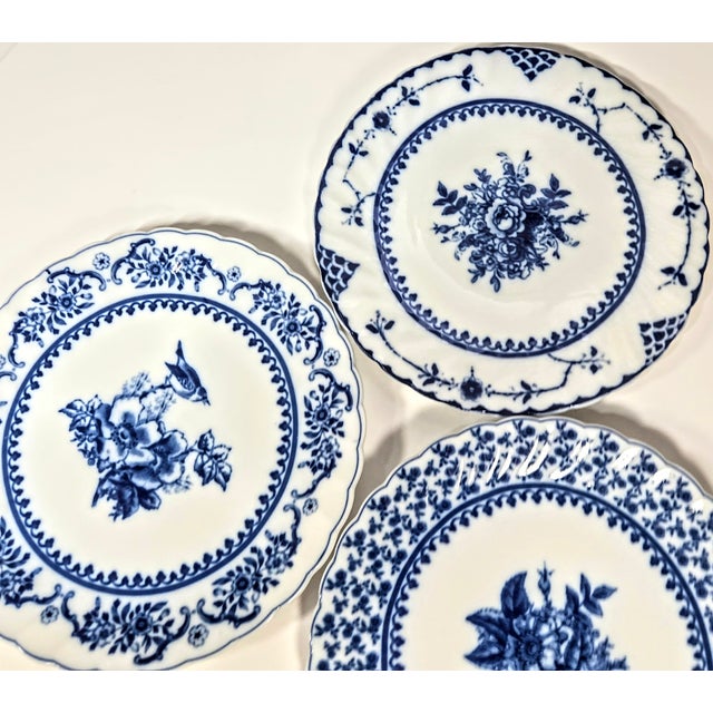 Farmhouse Flow Blue Plates- Set of Three For Sale - Image 3 of 12