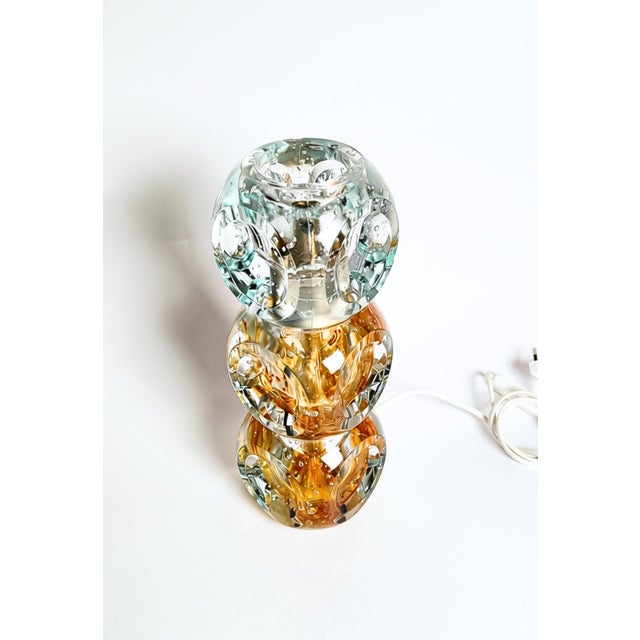 Poliarte Vintage Glass Table Lamp from Poliarte, 1970s For Sale - Image 4 of 4